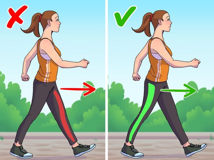 Giữ tư thế tự nhiên khi đi bộ giúp cơ thể thoải mái khi đi