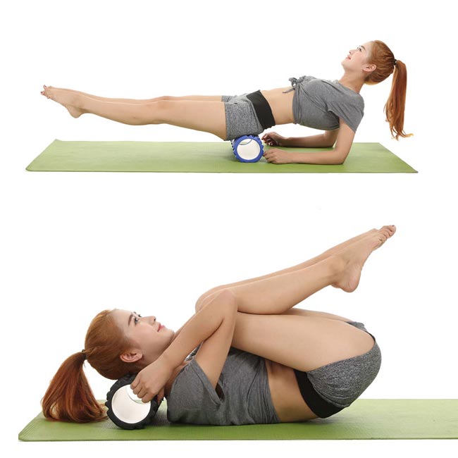 Tập cùng con lăn tập bụng giúp thư giãn